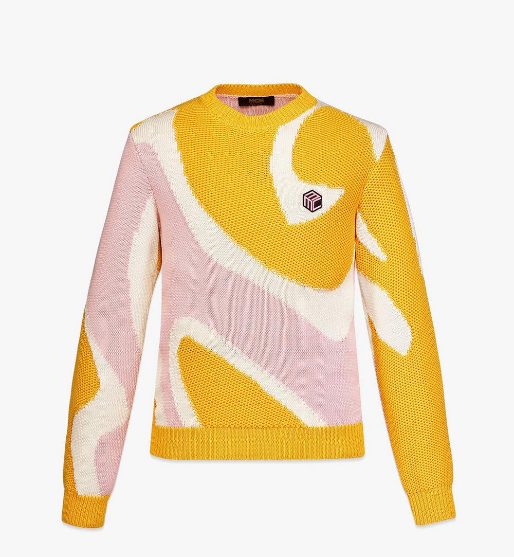 Men’s Intarsia Knit Cotton Sweater 1